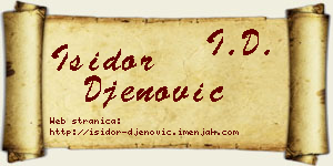 Isidor Đenović vizit kartica